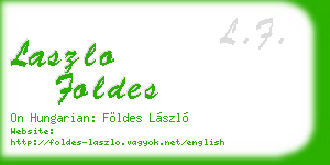 laszlo foldes business card