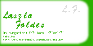 laszlo foldes business card